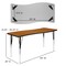 Flash Furniture Rectangle 26 W, 60 L, 30.25 H, Chrome, Laminate, Particleboard, Steel, Wood Grain XU-A3060-CON-OAK-T-A-GG - alternate 3